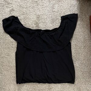 Torrid Black Ruffle Off-Shoulder Blouse